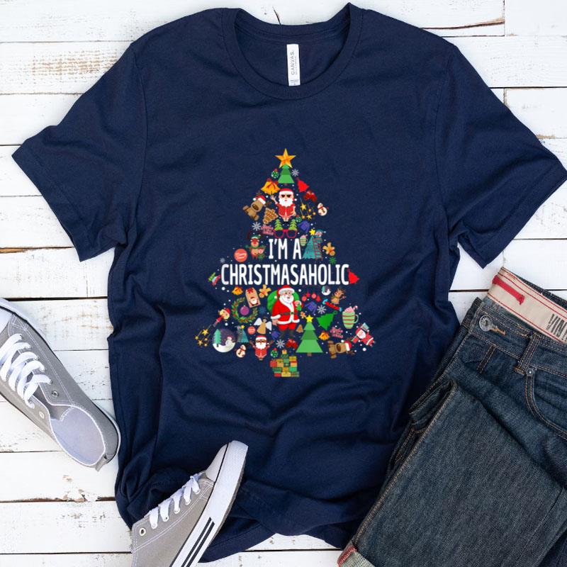 I Am A Christmasaholic Tree Christmas Ornaments Xmas Lovers Shirts