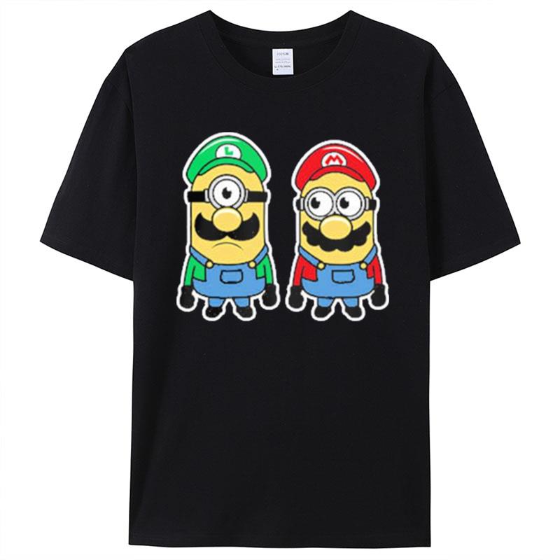 Kids Sizes Super Minion Bros Mario Cute Animation Parody Shirts