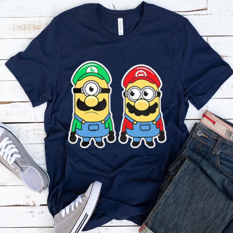 Kids Sizes Super Minion Bros Mario Cute Animation Parody Shirts