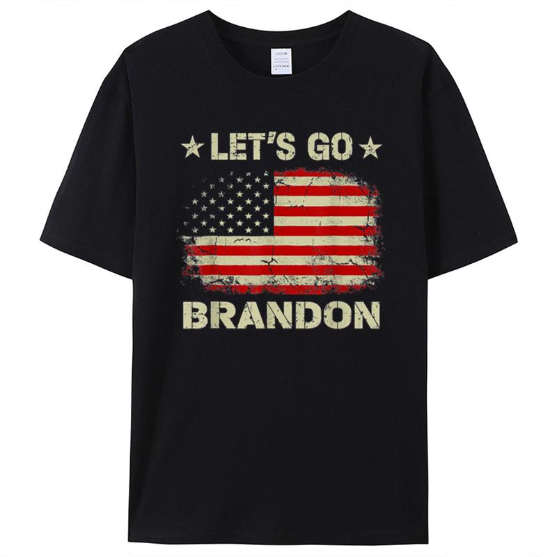 Lets Go Brandon American Flag Impeach Biden Shirts