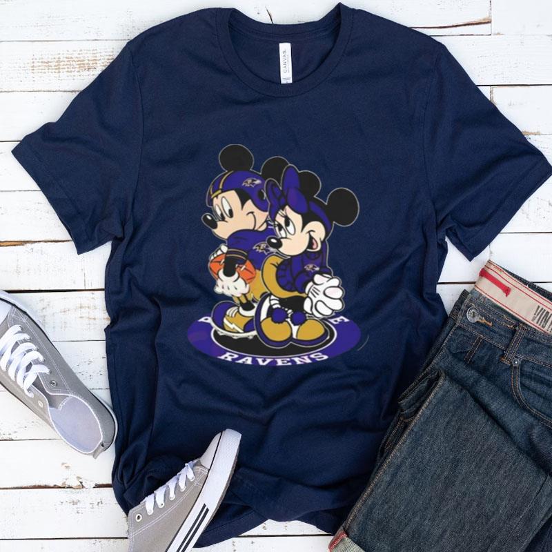 NFL Baltimore Ravens Mickey Mouse And Minnie Mouse Shirts