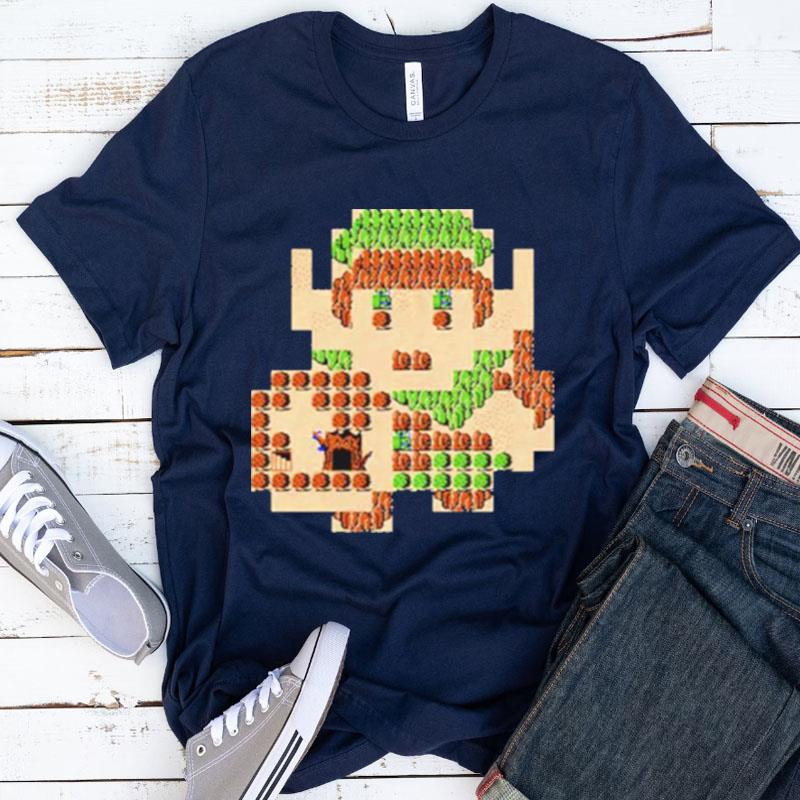 Nintendo Zelda 8 Bit Map Link Shirts
