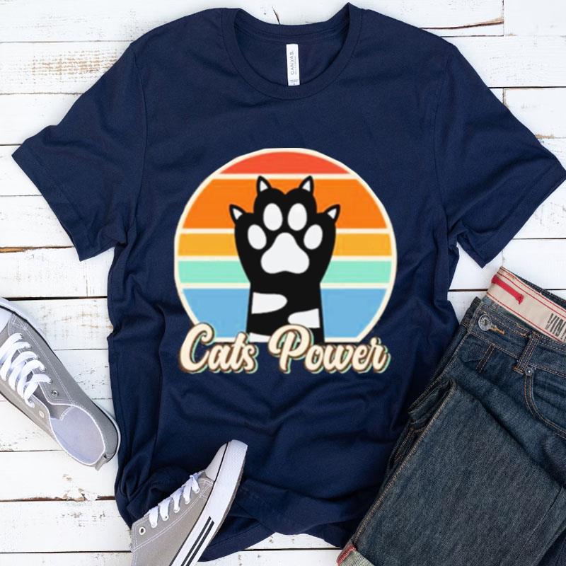 Retro Hand Cat Power Vintage Shirts
