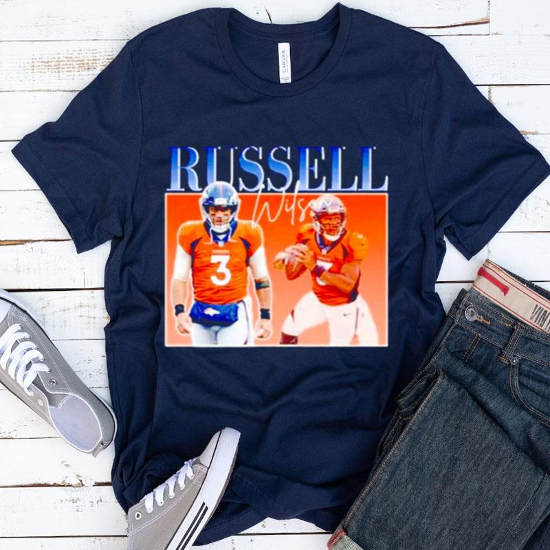 Russell Wilson Denver Broncos Vintage Retro Shirts