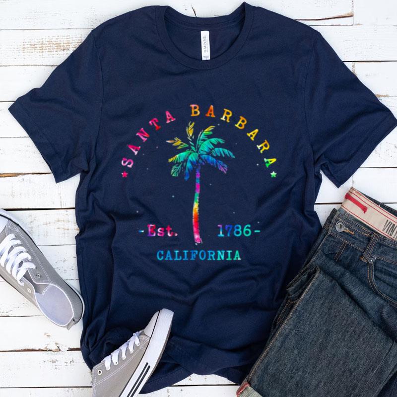 Santa Barbara California Palm Tree Shirts
