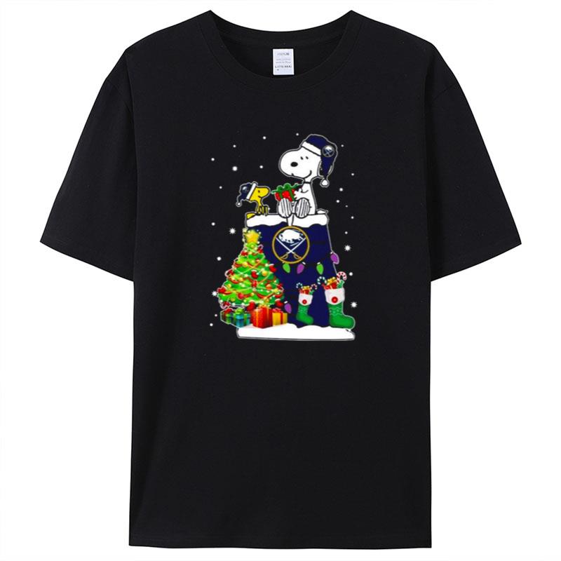 Santa Buffalo Sabres Snoopy And Woodstock Christmas Shirts