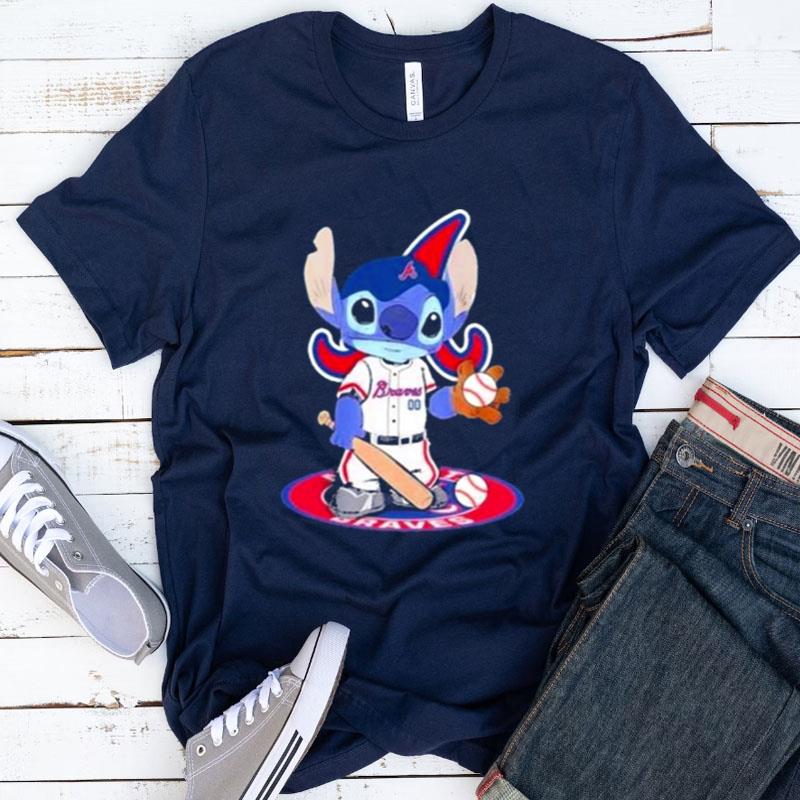 Stitch Baseball Atlanta Braves Logo Shirts