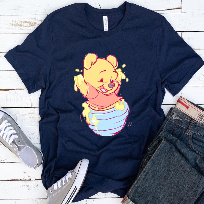 Stuck In Honey Winnie The Pooh Cartoon Shirts