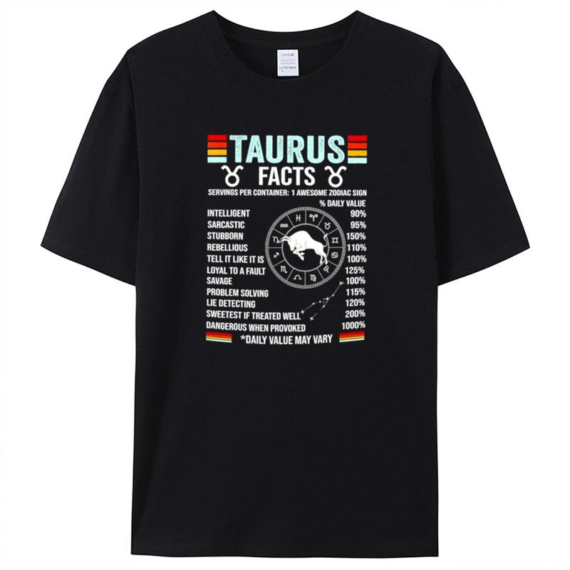 Taurus Facts Daily Value May Vary Shirts