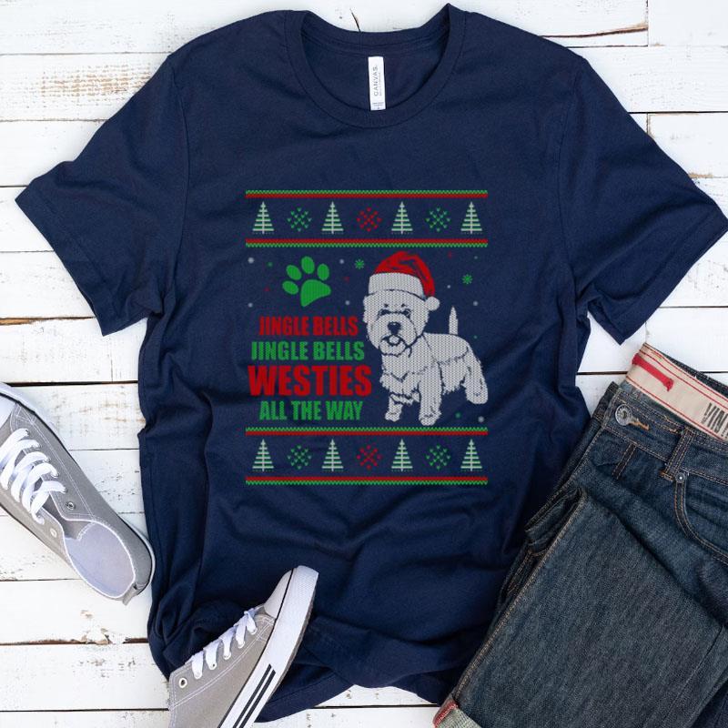 Ugly Christmas Westie Dog Shirts