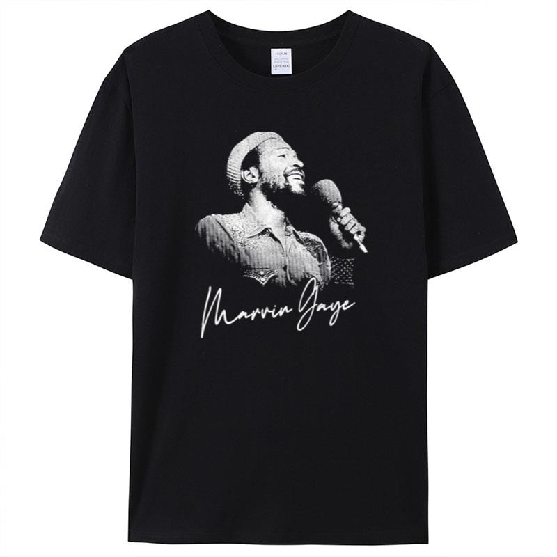 White Art Moment On Stage Marvin Gaye Shirts