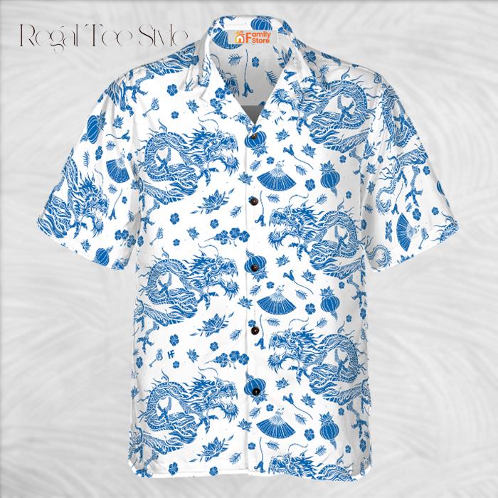 Ceramics Blue Pattern EZ24 Hawaiian Shirt