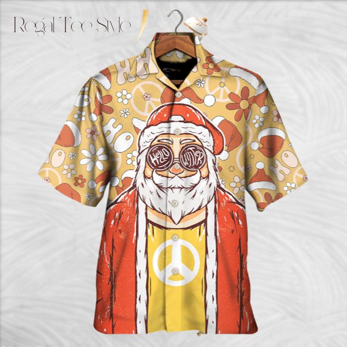 Christmas Santa Cutie Hippie Groovy Hawaiian Shirt