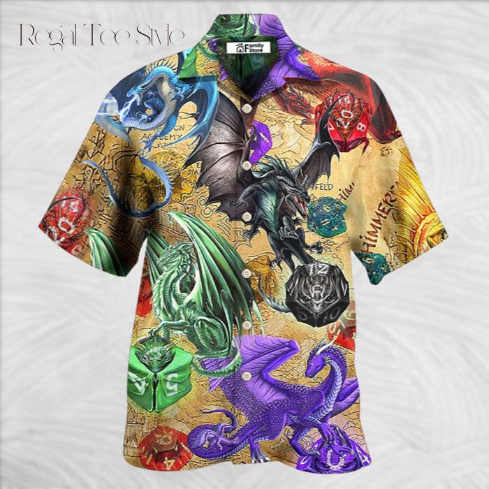 D20 Dragon So Cool Love Life Hawaiian Shirt