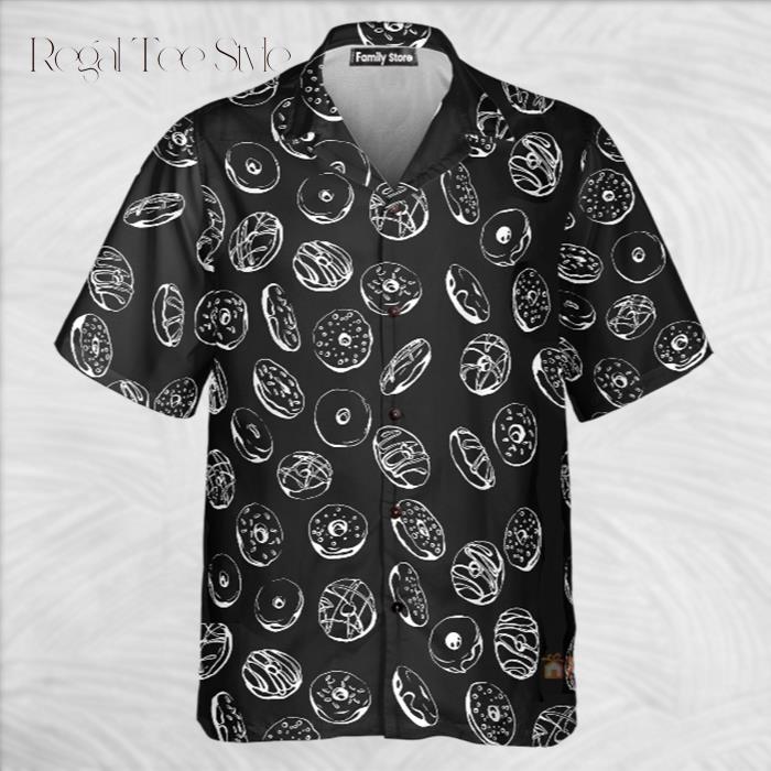 Donut Pattern Hawaiian Shirt