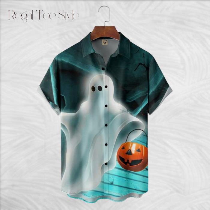 Halloween Ghost Smoke Hawaiian Shirt