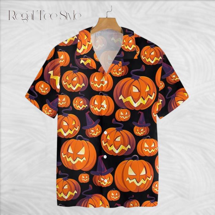 Halloween Pumpkin Hawaiian Shirt