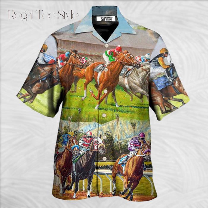 Horse Racing Don't Look Back Hawaiian Shirt