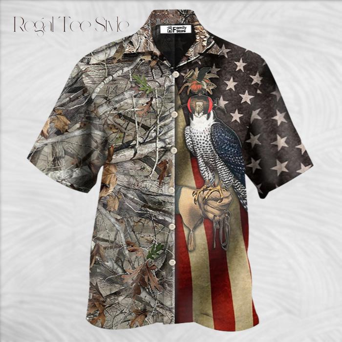Hunting Falconry Hunting America Hawaiian Shirt