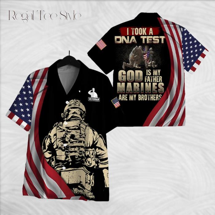 I Took A DNA Test God Is My Father Marines Are My Brothers Hawaiian Shirt