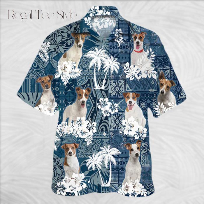 Jack Russell Terrier Flower Dog Hawaiian Shirt