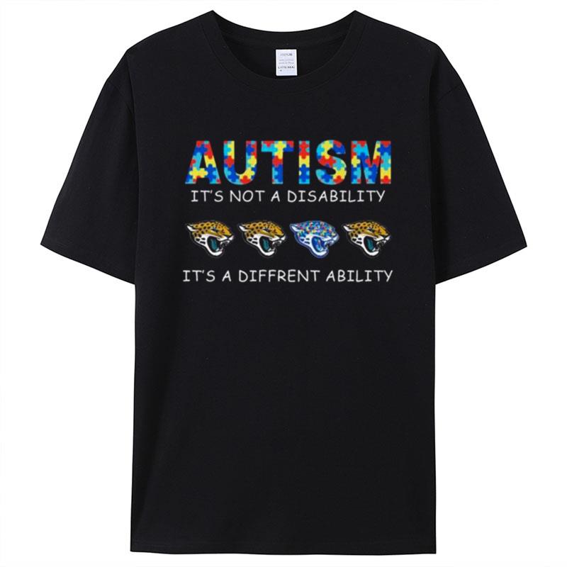 Jacksonville Jaguars Autism It's Not A Disability It's A Different Ability Shirts