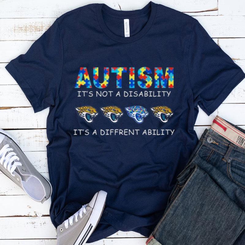 Jacksonville Jaguars Autism It's Not A Disability It's A Different Ability Shirts