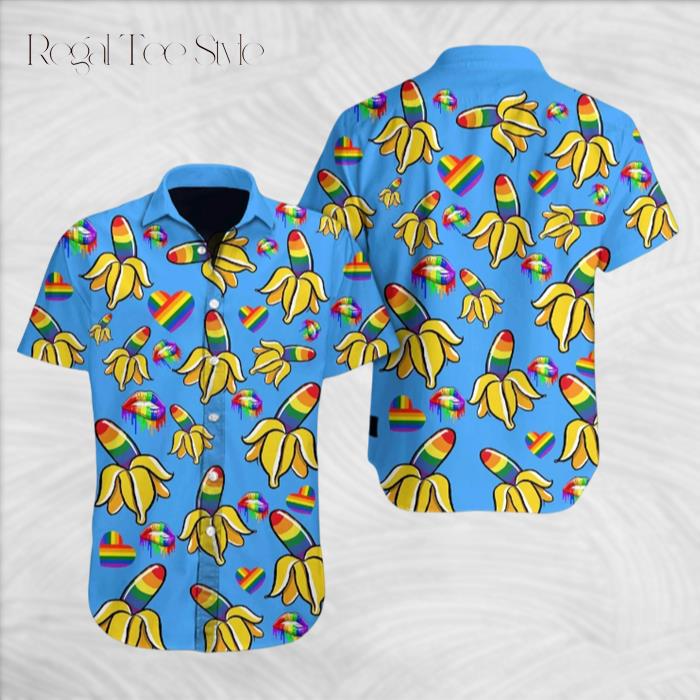 Lgbt Rainbow Banana Hawaiian Shirt
