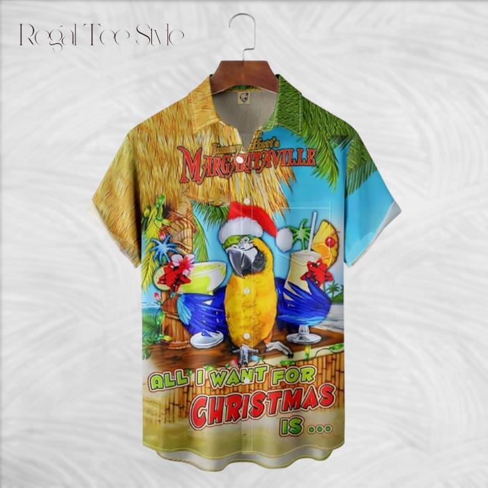 Margaritaville All I Want For Christmas Is Hawaiian Shirt