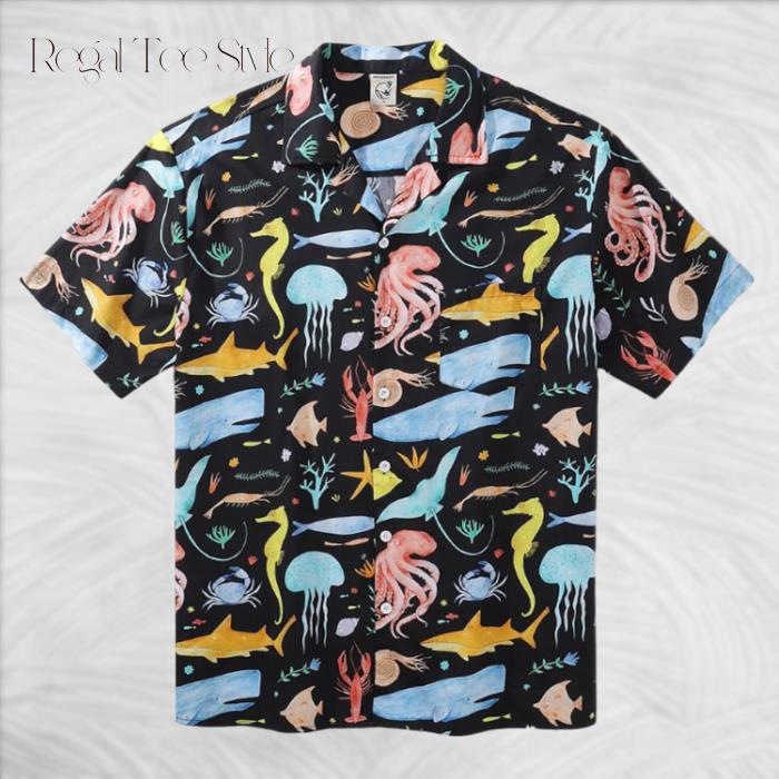 Marine Life Ocean Aloha Hawaiian Shirt