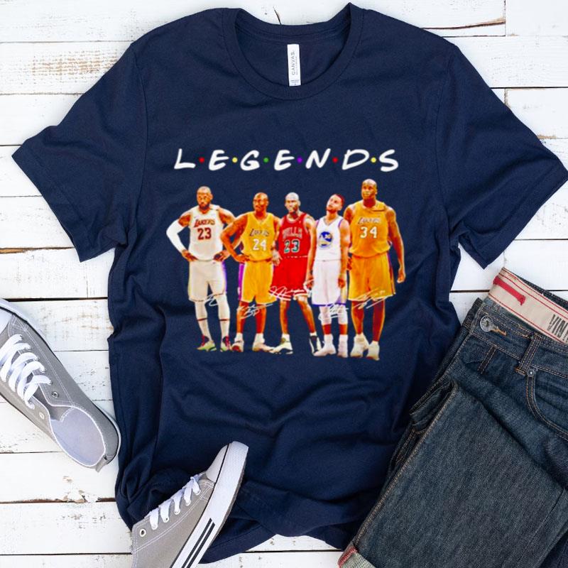 Nba Legends Players Lebron James And Kobe Bryant And Steph Curry And Shaquille O'Neal Signatures Shirts
