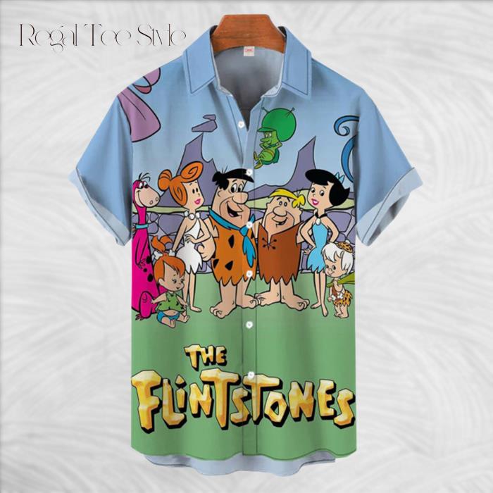 Nostalgic Movie The Flintstones Printing Aloha Hawaiian Shirt