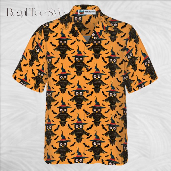 Owl Halloween Pattern Hawaiian Shirt