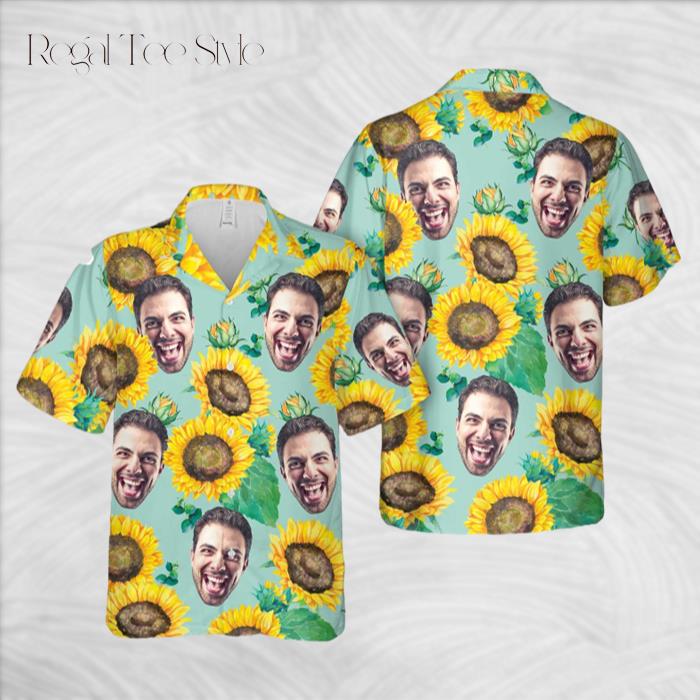 Personalized Unique Happy Sunflowers Floral Farm 3D Hawaiian Shirt