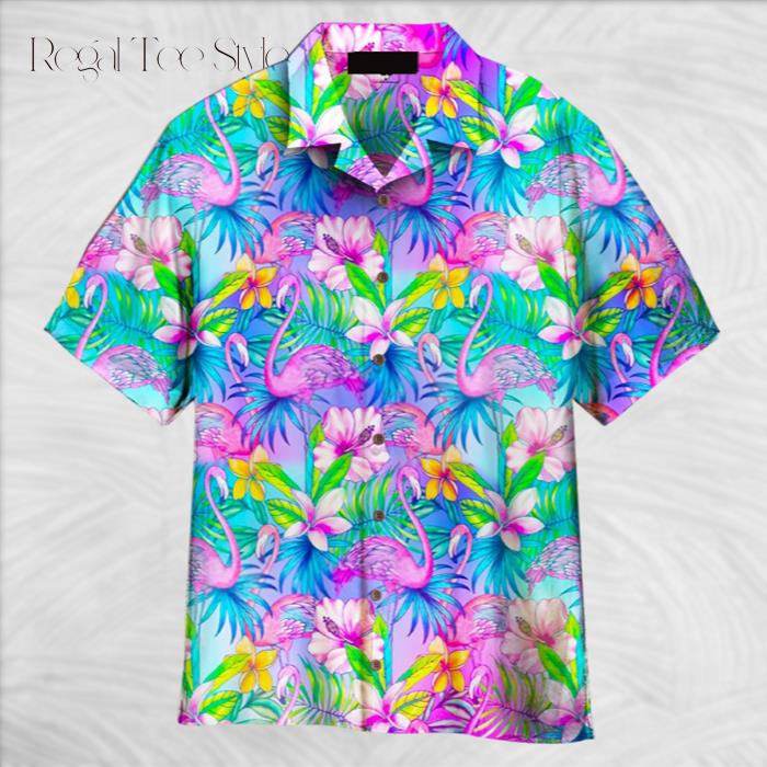 Pink Flamingo Tropical Hawaiian Shirt