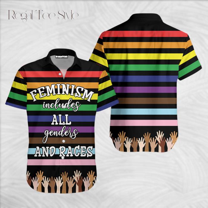 Rainbow LGBT Feminism Hawaiian Shirt