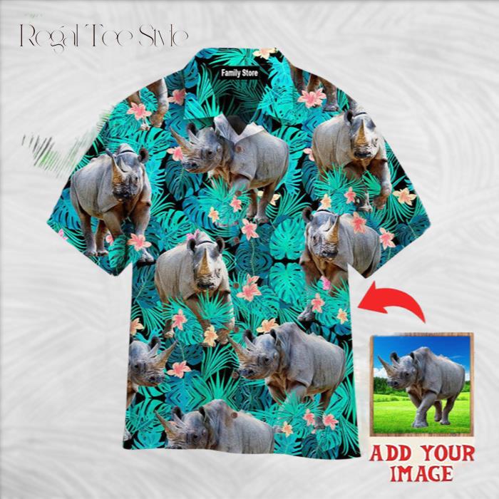 Rhinoceros Tropical Custom Hawaiian Shirt