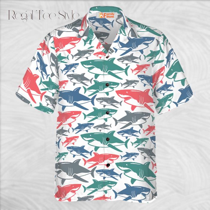 Shark Pattern 14 Hawaiian Shirt