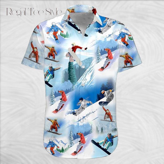 Snowboarding Hawaiian Shirt