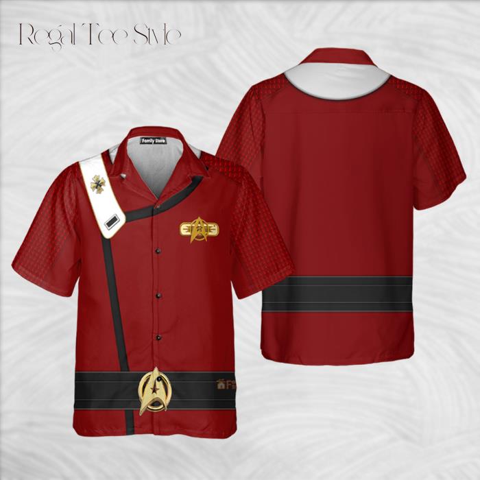 Star Trek Star Trek Admiral Pike Costume Fleece Cool Hawaiian Shirt