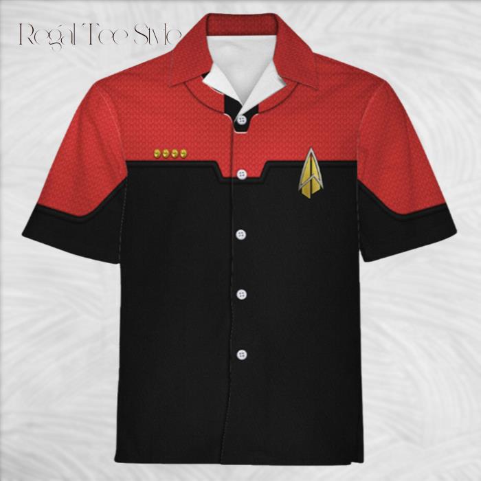 Star Trek Starfleet Command Uniform Cool Hawaiian Shirt