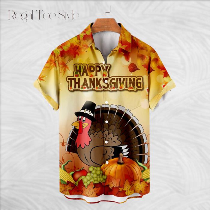 Thanks Turkey Day Chicken Aloha Hawaiian Shirt