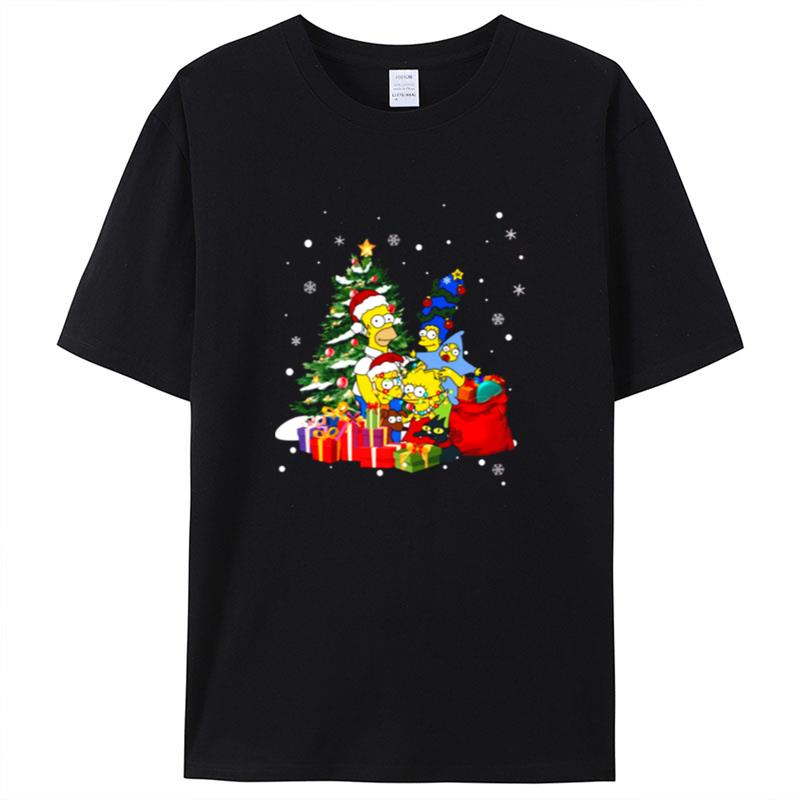 The Simpsons Bart Homer Marge Simpson Funny Christmas Shirts