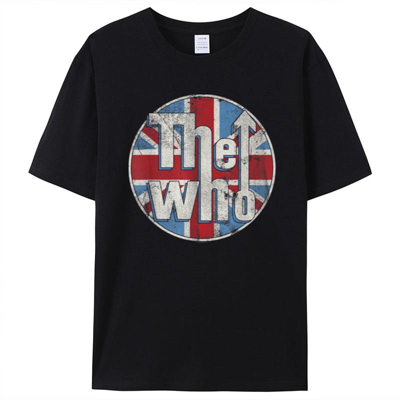 The Who Official Distressed Union Jack Circle Logo Shirts