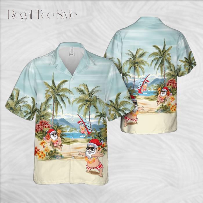Tropical Santa Claus Christmas 2 Hawaiian Shirt