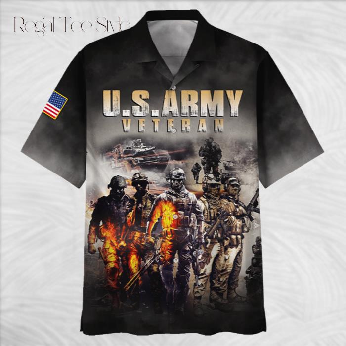 U.S.Army Veteran Soldiers In War Hawaiian Shirt