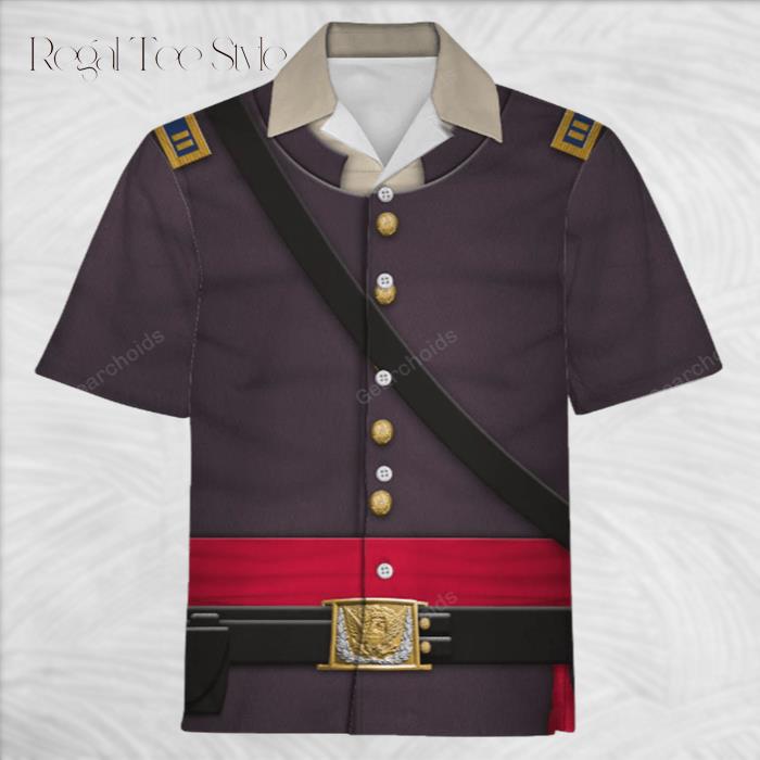 US Union Army Infantry OfficerCaptain Uniform Hawaiian Shirt