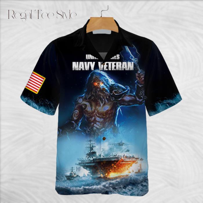 Veteran Navy Veteran Proud Veteran Hawaiian Shirt