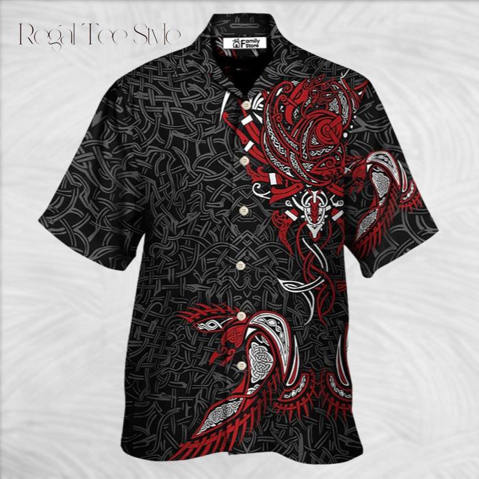 Viking War Raven Life Style Hawaiian Shirt