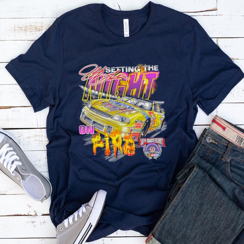 Vintage Setting The Night On Fire Racing 1998 Shirts
